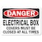 Signmission Safety Sign, OSHA Danger, 7" Height, 10" Width, Rigid Plastic, Electrical Box, Landscape OS-DS-P-710-L-19337 - alternate 1
